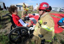 Airport Stages Plane Crash Drill