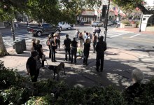 Santa Barbara in Black Holds Vigils