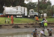 Work at Turtle Pond Reaches Bottom