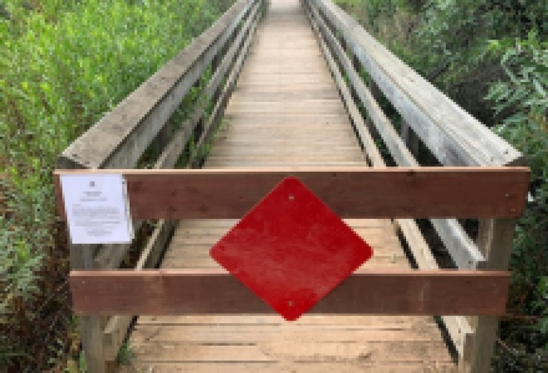 Lake Los Carneros Footbridge Closed over Public-Safety Concerns