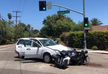 Motorcycle Cop Hit by Novice Driver