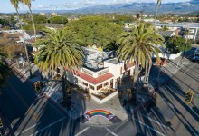 Isla Vista Sidewalks Painted with Progress Pride Flags