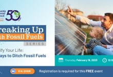 Webinar: “Electrify Your Life: Top Ways to Ditch Fossil Fuel”