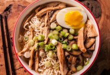 Roasted Chicken Ramen & Dumplings