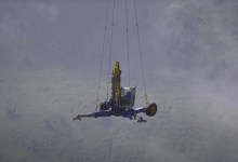 Chinook Flies Excavator to San Ysidro Canyon