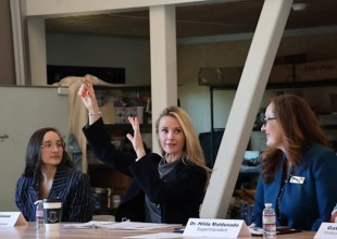 First Partner of California Jennifer Siebel Newsom Visits Santa Barbara High