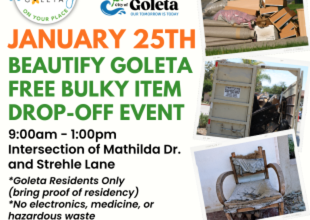 Kickstart 2025 with Beautify Goleta: Free Bulky Item Drop-Off for Goleta Residents